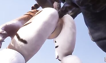 Tiger Bimbos Take on a Massive Rhino in the Wild