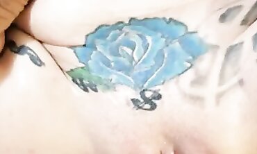 Tattooed Soccer Cougar Gets Rough POV Interracial Sex on Counter