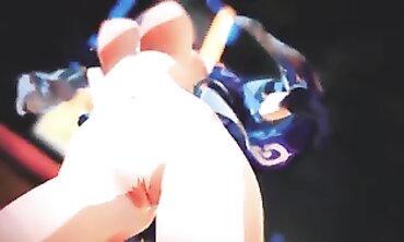 MMD Milf Dame Swallows Cum in Rough Group Sex