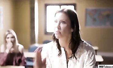 Desperate College Girl, MILF & Teacher in Lesbian Threesome