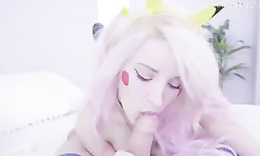 Cosplay Babe Gets Fucked and Decorated With Cum