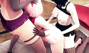 FUTA HINATA x FUTA INO BANGED SAKURA / 3 DIMENSIONAL TOON NARUTO