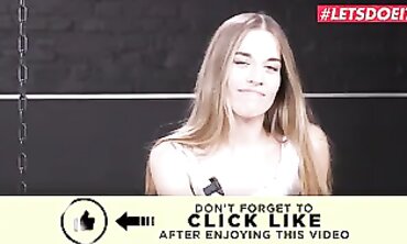 Petite Czech Eveline Dellai Takes A Giant Dick