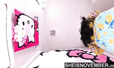 4K Ebony Stepdaughter's Massive Hangers and Hefty Areolas