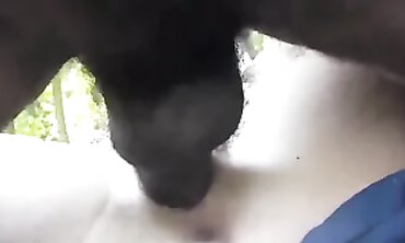 Beau Shares His Domme With a Black Stud in the Woods