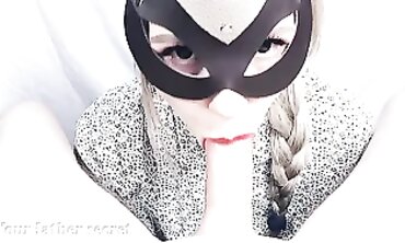 POV: Russian College Blonde Gives Deepthroat Blowjob and Swallows