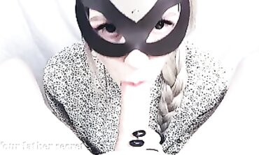 POV: Russian College Blonde Gives Deepthroat Blowjob and Swallows