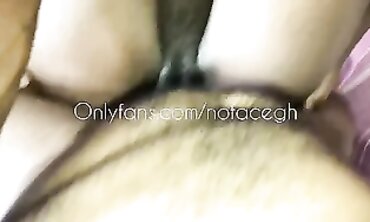 POV Ebony Boss Gets Anal Creampie