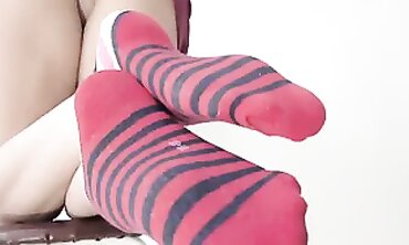Red's Crimson Striped Socks Drive You Wild