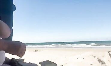 Italian MILF and Daddy Get Boned on the Seashore