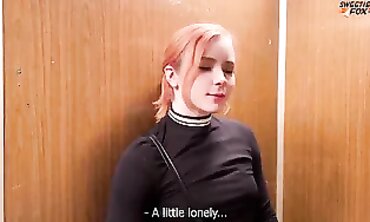 Redhead with Muscular Neighbor Fucks While Husband Travels