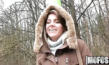 Euro Amateur Gets Pounded Outside In Public POV Blowjob