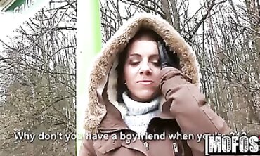 Euro Amateur Gets Pounded Outside In Public POV Blowjob