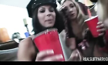 Halloween Party Turns Into a Wild Girlfriend Orgy