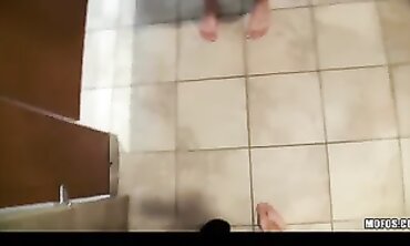 Latina Bikini Beauty Anal Hookup in Outdoor Toilet