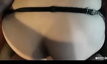 POV Latina Babe in Lingerie Takes a Huge Cock