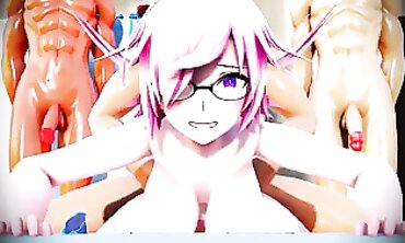 MMD R18: Intense Group Anal and Masturbation