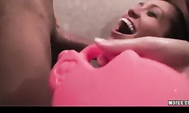 POV: barely legal Brunette Party Freak Gets Screwed in the Shower