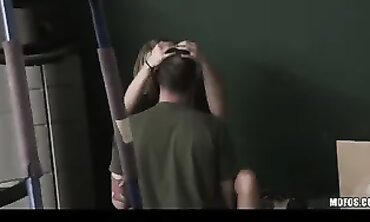 POV: Caught Cheating With A Thick-Breasted Blonde In The College Warehouse