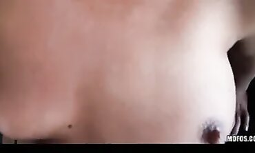 barely legal Brunette Queen Rides Older Man's Massive Cock