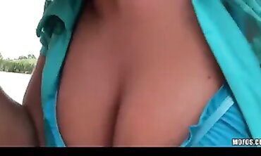 Blonde MILF Princess With Huge Tits Squirts In Public