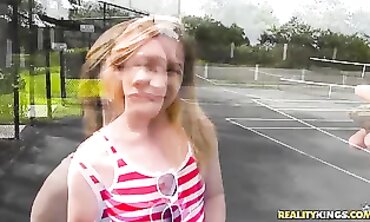 POV Reality: Skinny Bridgette Ryder Gets Poked Through The Fence