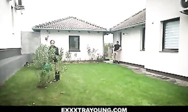 Mona Blue Gets Invited by Maximo While Gardening