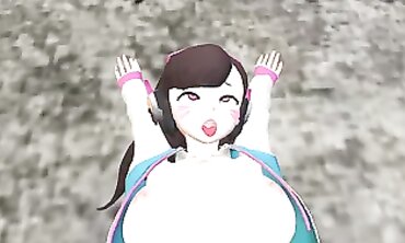 D.Va Overwatch Anime: Hardcore Solo Machine Squirt