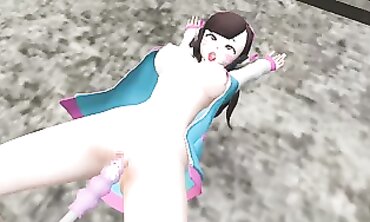 D.Va Overwatch Anime: Hardcore Solo Machine Squirt