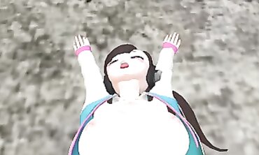 D.Va Overwatch Anime: Hardcore Solo Machine Squirt