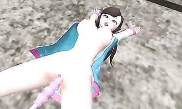 D.Va Overwatch Anime: Hardcore Solo Machine Squirt