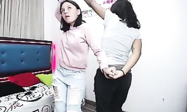 Samantha and Somer performing a dance that finishes into a mouth-watering porked