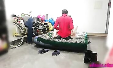 Russian Girl in Latex Leggings Gets Hardcore Cowgirl Sex in Pants
