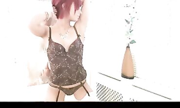 Fit Redhead Masturbates In Her Stockings