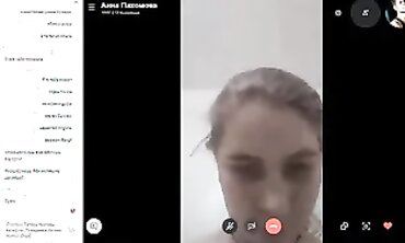 POV Webcam: Busty Russian Anna on Skype