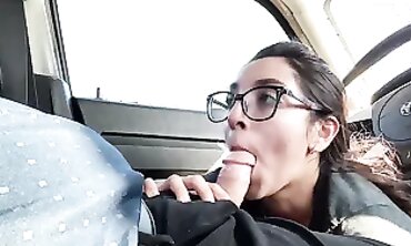 Pink Takes a Deep Throat Blowjob in the Parking Lot
