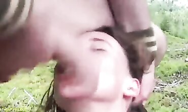 German Amateur's First Ultra-Kinky Outdoor DP Threesome