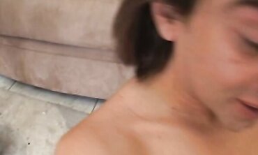 A Face Frosted In Jizz Is What Ginger Has In Shop After A Dual Fellatio