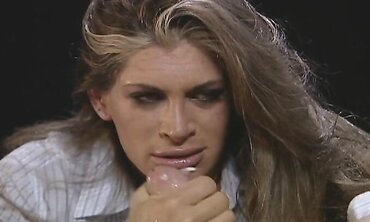 Aria Noir Takes It In The Rump And Guzzles Her White Prize