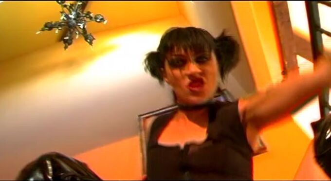 Lexi Bardot Porks Her Own Caboose With A Glass Fuck Stick While Dressed In Spandex Shoes