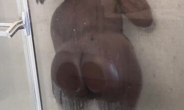 Dark-Hued Nymph Gets Smashed in Shower two