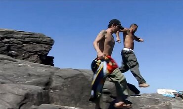 Vayana Has A Highly Public Threeway On A Jetty At The Beach