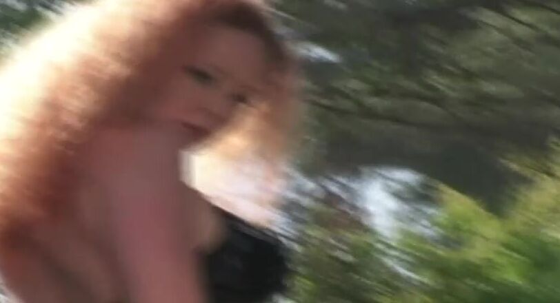 Audrey Hollander Takes A Trouser Snake In Her Bum Outside