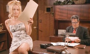 Blond Ava Vincent Pummels On The Office Desk