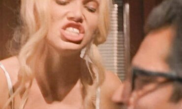 Blond Ava Vincent Pummels On The Office Desk