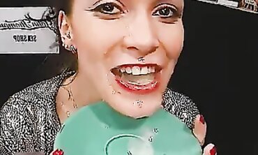 Manuela Alesia Takes Double Bukkake in GGG Hardcore Scene