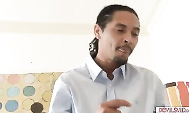Ebony Stepdaughter Gets Smashed By Her Stepdad