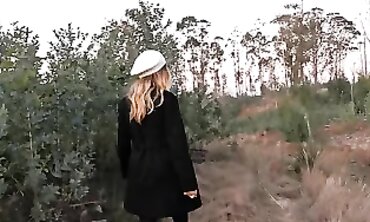 Blonde MILF Teased With Outdoor Blowjob, Creampie And Peeing