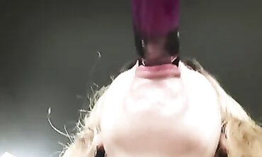 POV: Tattooed MILF Gives Blowjob During Orgy