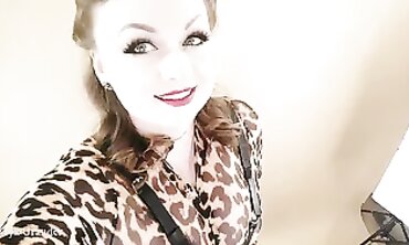 MILF Solo in Leopard Latex Catsuit & Leather Boots Backstage